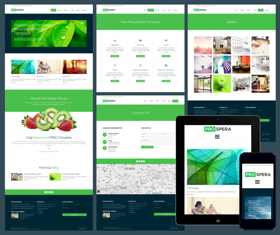 prospera free responsive business template