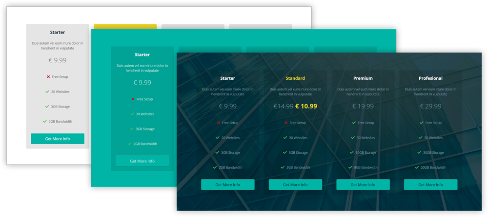 responsive pricing tables