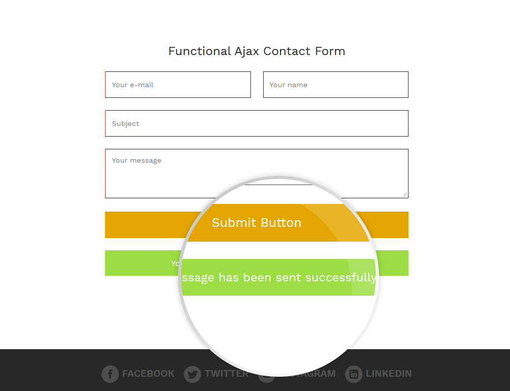 Functional Ajax Contact Form