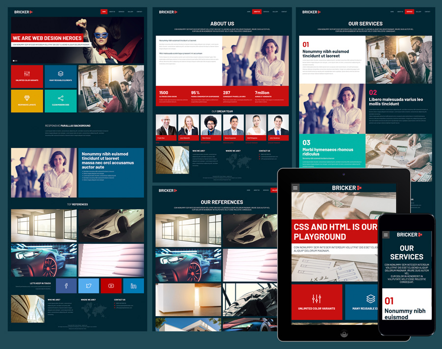 Free responsive business website template