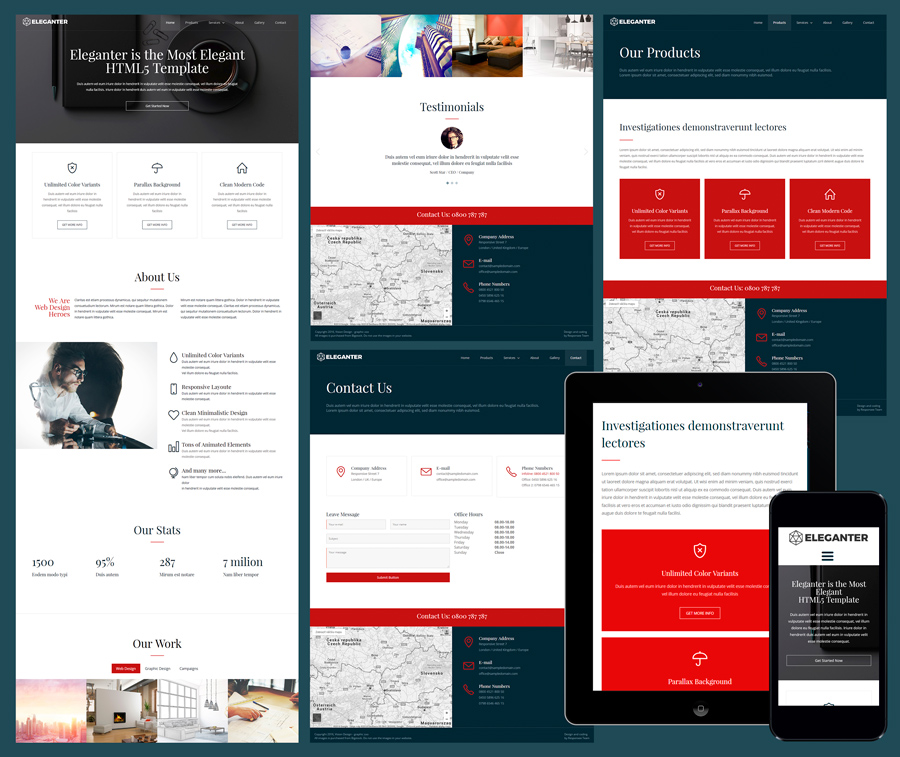 Free responsive business website template
