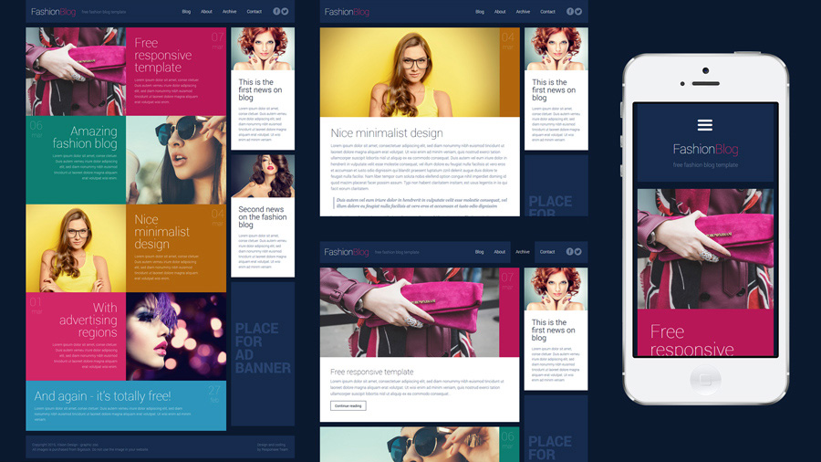 free fashion blog template