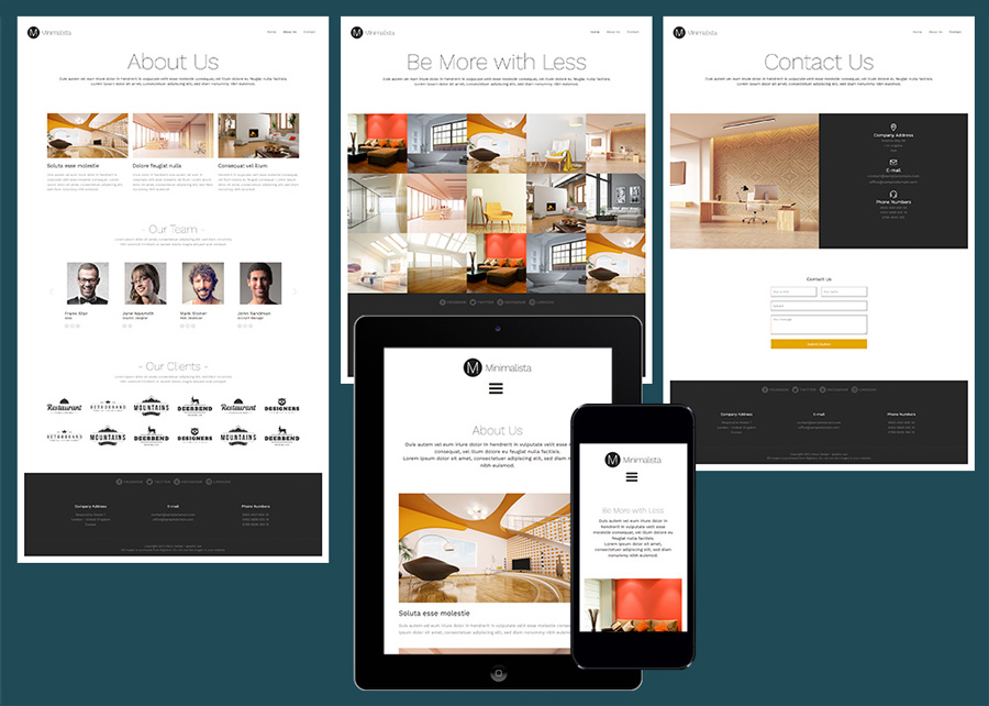 Free responsive business website template